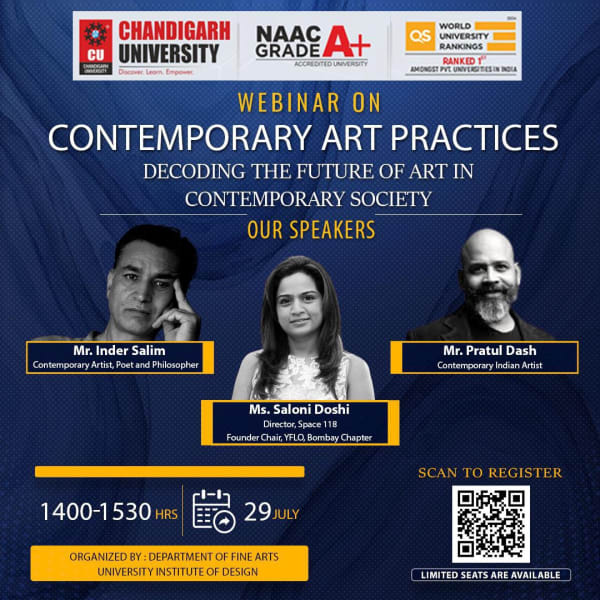Webinar: Contemporary Art Practices, Department of Fine Arts University Institute Of Design
