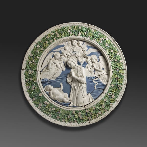 ANDREA DELLA ROBBIA THE MADONNA IN ADORATION OF THE CHRIST CHILD, C. 1470–1475 PRIVATE COLLECTION