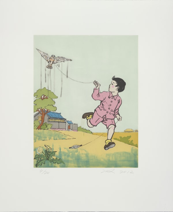 Hung Liu, Happy and Gay: The Kite, 2012