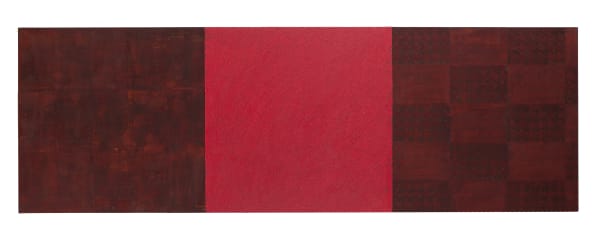 McArthur Binion Stelluca: One, 2011 Oil paint stick, ink, wax crayon, and paper on board 24 x 74 x 2 inches