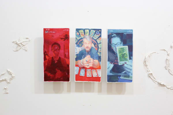 Marisa Stratton The Cross of Truth, 2025 Oil on wooden panel 6 x 12 in.