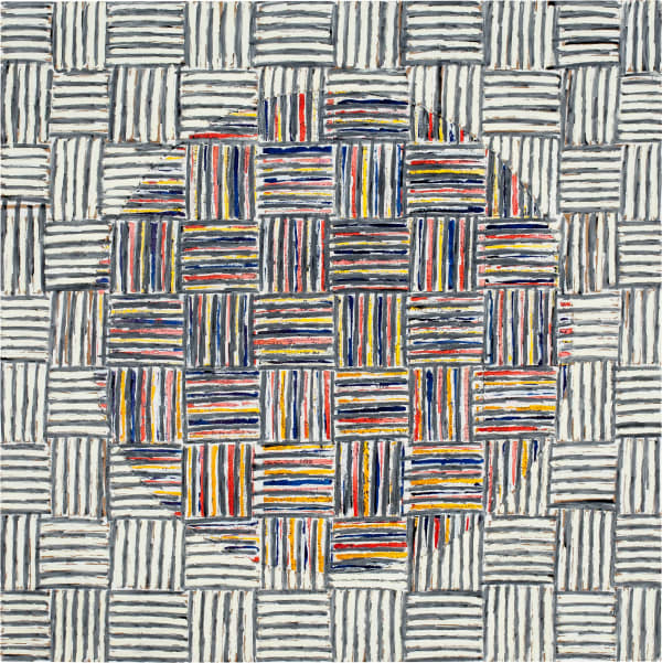 McArthur Binion Four Movements of Sunlight: Three, 2014 Ink, oil paint stick, and paper on board 36 x 36 x 2 in