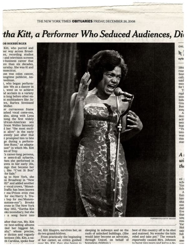 Joseph Grigely Songs Without Words (Eartha Kitt), 2012 Digital pigment print on Hahnemühle photo rag paper 36 x 30 in. Ed. 2/3