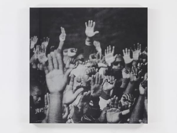 Glenn Ligon Grey Hands #3, 1996 Silkscreen on canvas 52 x 53 in.