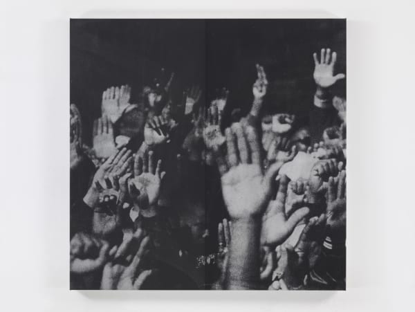 Glenn Ligon Grey Hands #5, 1996 Silkscreen on canvas 52 x 53 in.