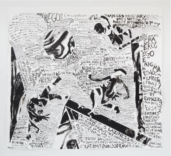Kara Walker, "The Ballad of How We Got Here," 2021. Flashe, ink, and cut paper on paper. 124 1⁄2 x 139 3⁄4 inches. Images courtesy of the artist and Sikkema Jenkins & Co., New York; Sprüth Magers, Berlin.