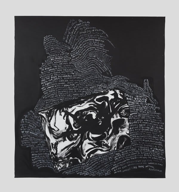 Kara Walker, Feast of Famine, 2021. Flashe, ink, and cut paper on paper. 139 ¾ x 133 ¾ inches. Images courtesy of the artist and Sikkema Jenkins & Co., New York; Sprüth Magers, Berlin.