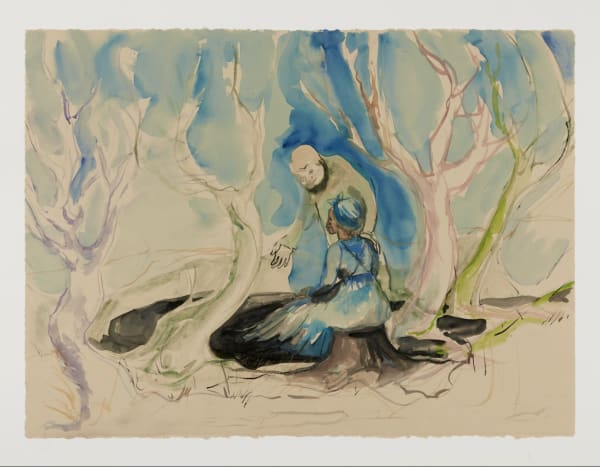 “Tar Pit” (2021), by Kara Walker, is on view in “Back of Hand,” an exhibition at Georgetown University’s de la Cruz Gallery. (Courtesy of the artist and Sikkema Jenkins & Co., New York/Sprüth Magers, Berlin)