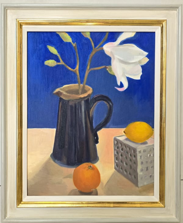 Stephanie Villalba, Black jug and magnolia, 2018