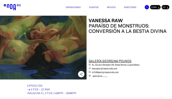Vanessa Raw Paraíso de monstruos: conversión a la bestia divina, Onda MX