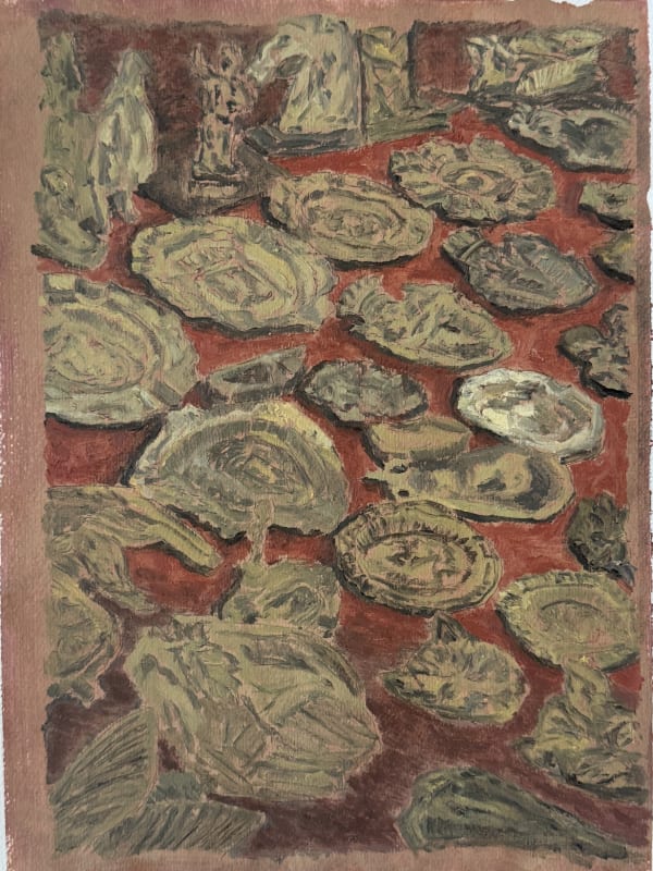 Pedro Liñares Estudo para Relíquias, 2025 Oil on paper 32x24cm