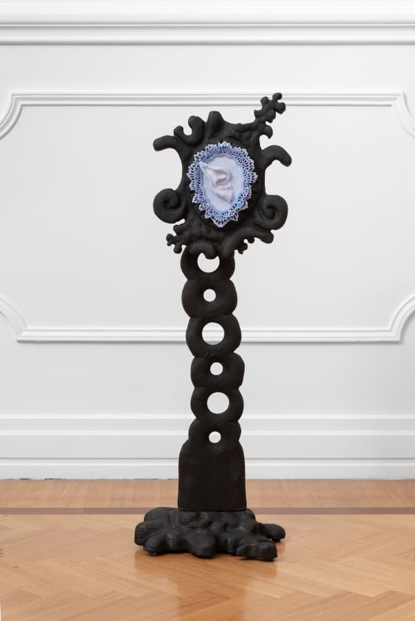 Eetu Sihvonen Sacred Saline Dew Drops and Other High Jinks V/VII, 2024 Sculpture 63 × 15 7/10 × 15 7/10 in 160 × 40 × 40 cm