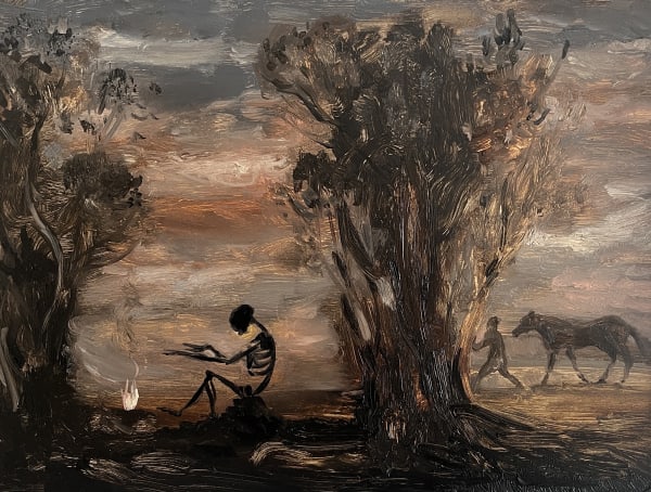 Lisa Ivory A Stop On The Way, 2025 Oil on Panel 7 1/10 × 5 1/10 in 18 × 13 cm