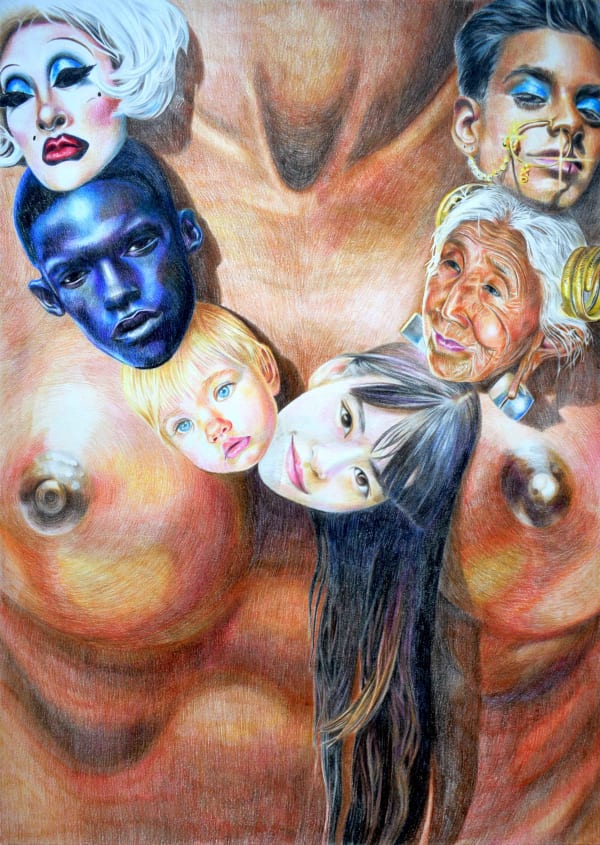 Zofia Palucha Mother Nature, 2021 Color pencil on paper 27 3/5 × 19 7/10 × 4/5 in | 70 × 50 × 2 cm