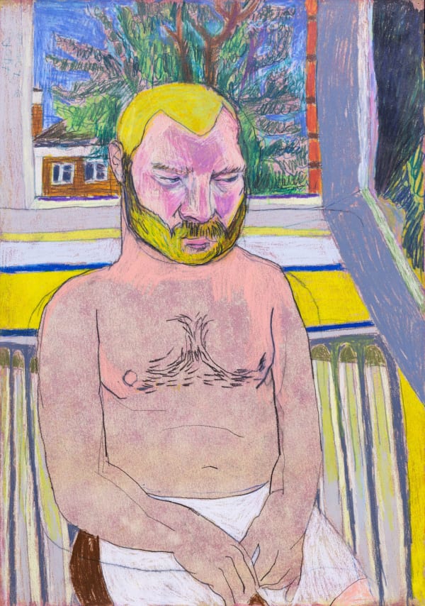 Igor Moritz Heatwave over London, 2020 Coloured Pencil on Oil Paint Primed Paper 23 1/5 × 16 1/2 in | 59 × 42 cm