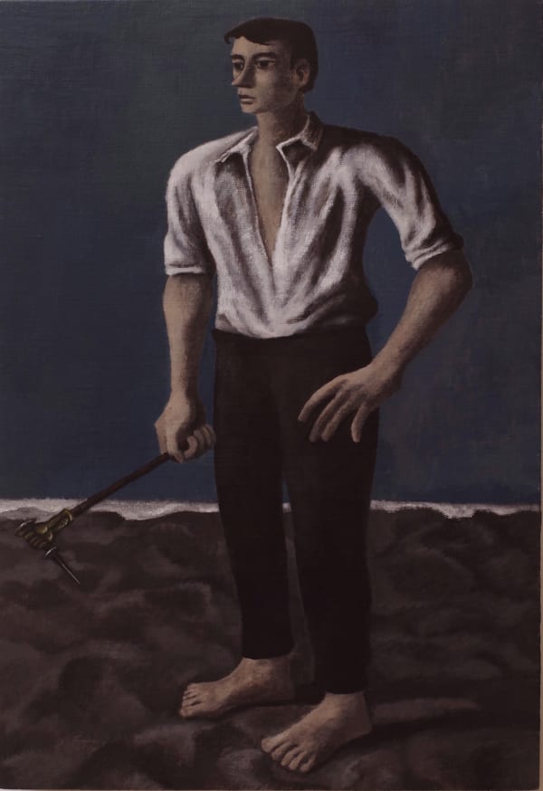 Zhang Shangfeng All My Life I've Wanted to Believe in Something, 2024 Acrylic and Oil on Canvas 23 3/5 × 15 7/10 in 60 × 40 cm