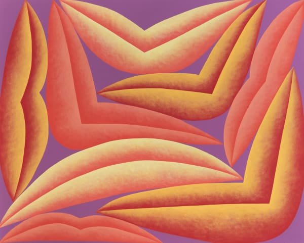 Red, Peach, Yellow, Purple