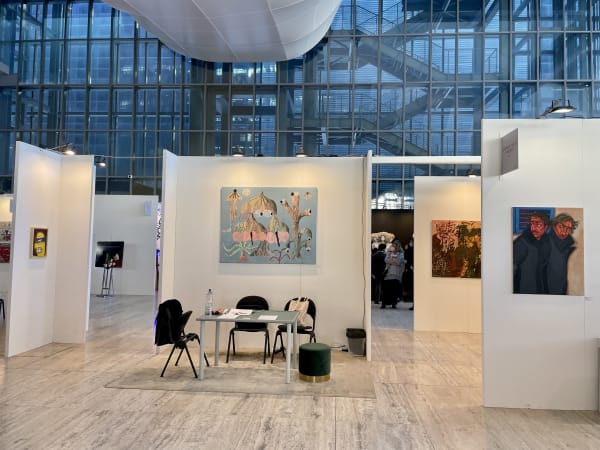 Installation view, Roma Arte in Nuvola booth