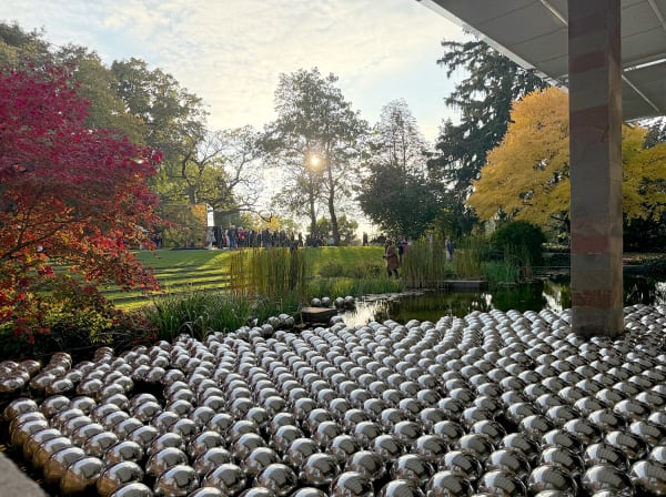 Narcissus Garden by Yayoi Kusama at the Foundation Beyeler in Basel, Switzerland.