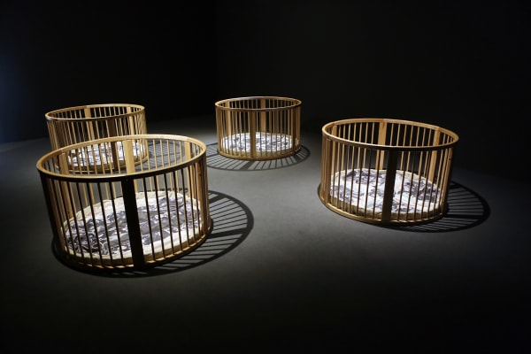 Gülsün Karamustafa, Swaddling the Baby, 2019 Installation shot