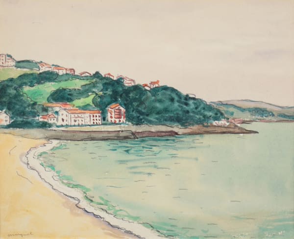 Albert MARQUET, Paysage de la côte Basque, 1926-1927 (circa) aquarelle / watercolor