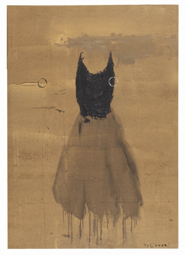 Piero Pizzi Cannella, Due Cuori, 2024 - 2025 134 x 95 cm Tecnica mista su tela