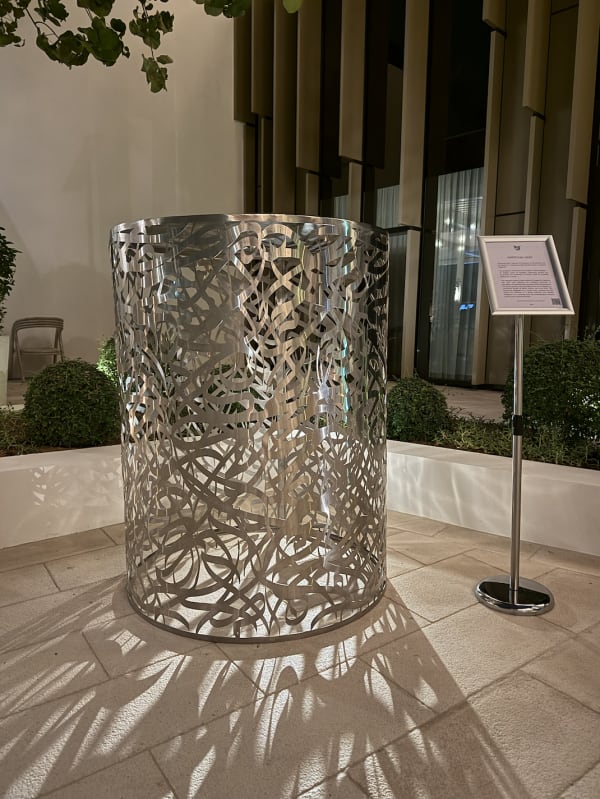 Foad Hamzeh, Letters in Motion, Private Viewing Rose Bar at Delano Dubai © FH. Visual, Courtesy of the artist.