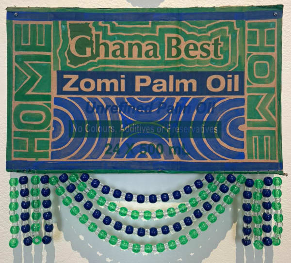 Lakwena Maciver Home Home, 2025 Casein paint and found cardboard 32 x 35.5 cm