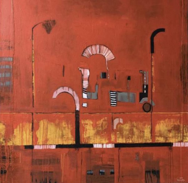 Untitled, 2012 Abdulrahman Alsoliman Acrylic on Fabric