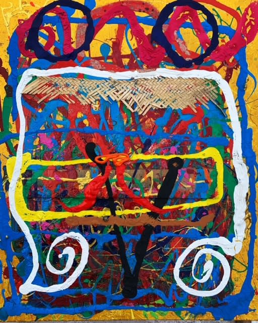 A mixed media on canvas painting by Quim Ventura