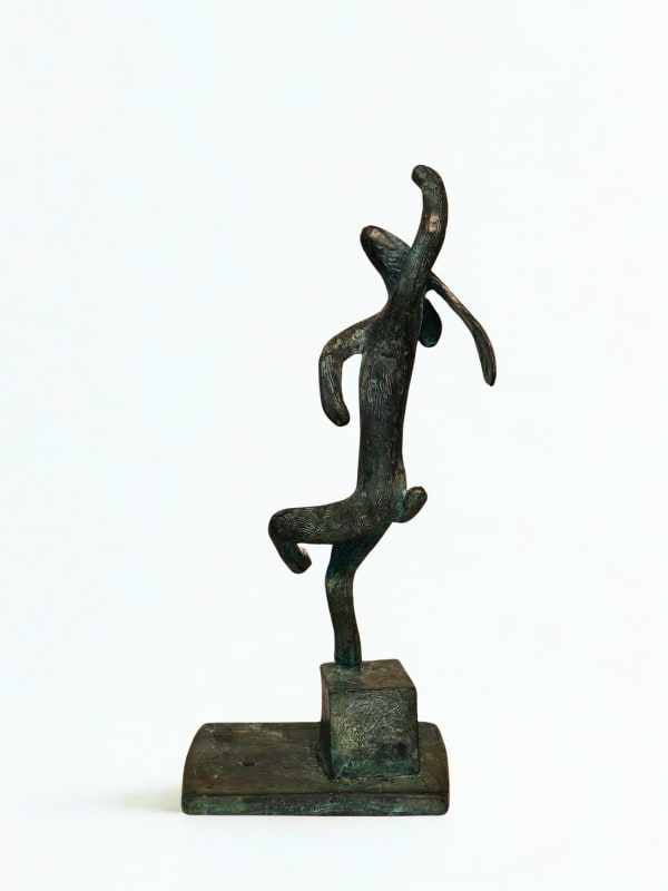 Dancer on a Block bronze sculpture by Guy du Toit