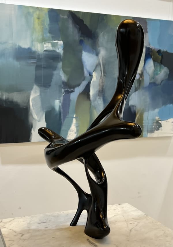 Tell The Truth Bronze Sculpture by Driaan Claassen and Acrylic on Canvas Painting by Stephane Villafane