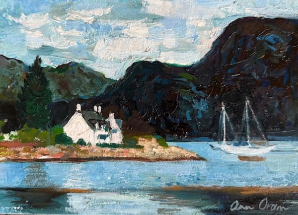 Ann Oram RSW - The White Cottage, Plockton