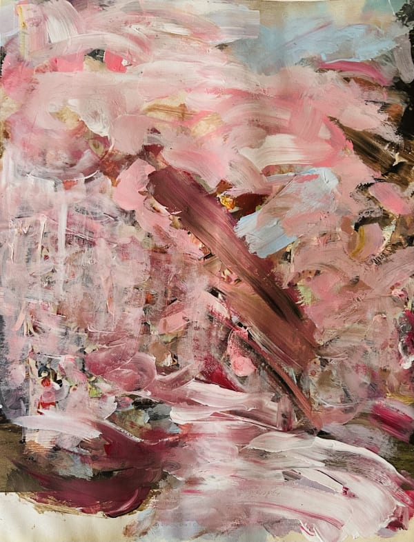 Cerisier en Fleur Palimpsest Acrylic on paper 31,5 x 24,5 cm 6 February, 2025 Skizzenbuch II