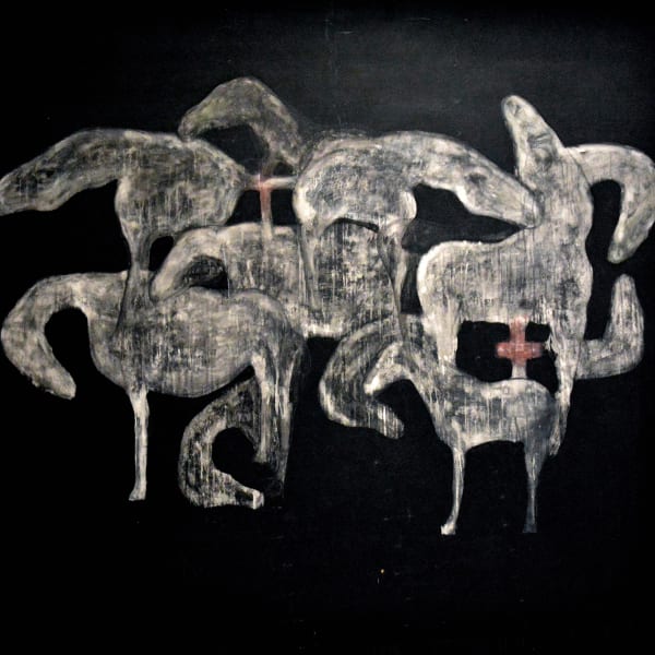 Ilias Selfati - Technique mixte sur toile - 180 x 197 cm