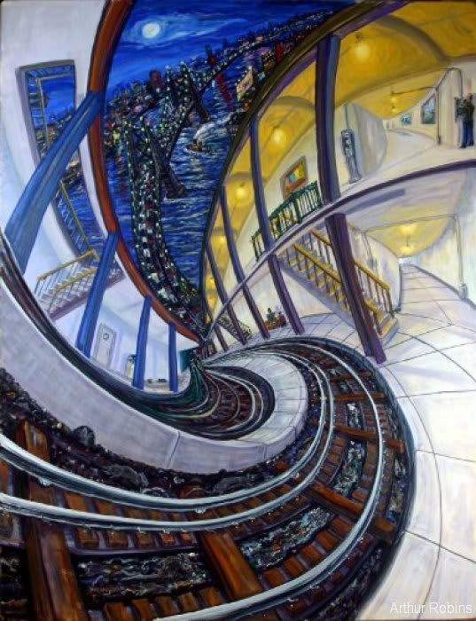 Arthur Robins, Subway Flight, 2000