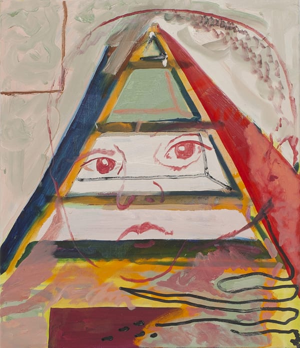 “Gaze” (2025), oil on canvas by Asger Harbou Gjerdevik, from the In Motion exhibition at Alice Folker Gallery.