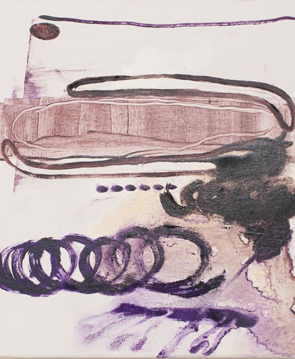 “Pool” (2025), oil on canvas by Asger Harbou Gjerdevik, from In Motion at Alice Folker Gallery.