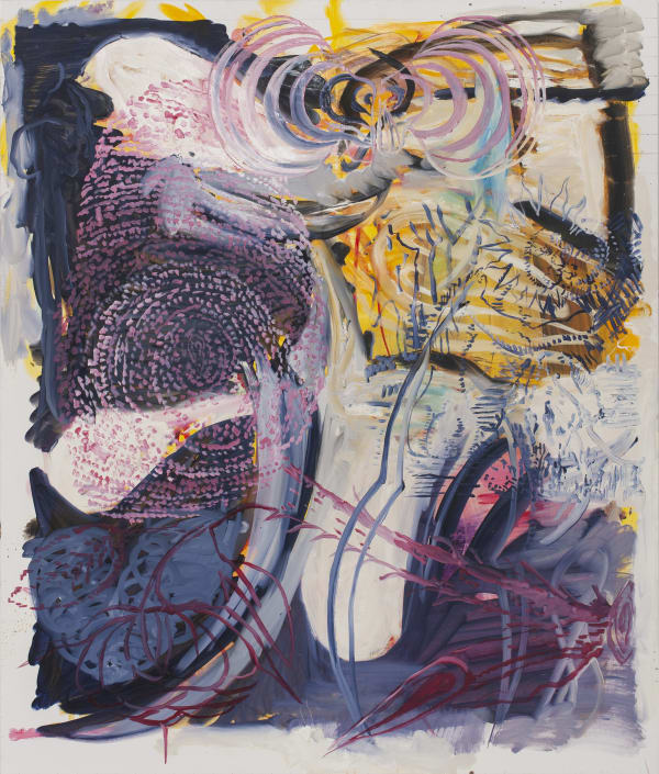 “Satin Velvet” (2025), oil on canvas by Asger Harbou Gjerdevik, from the In Motion exhibition at Alice Folker Gallery.