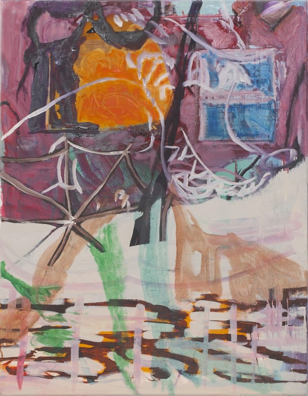 “Wolf” (2025), oil on canvas by Asger Harbou Gjerdevik, in the In Motion exhibition at Alice Folker Gallery.