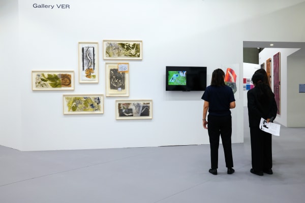 An installation view at S.E.A. Focus 2026, held last week. Gallery VER presented works by Miyabi and Ruangsak Anuwatwimon x Yujin Lee.