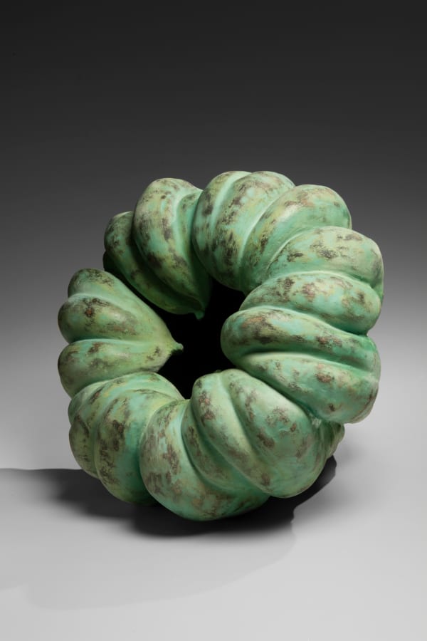 Katsumata Chieko (b. 1950) Akoda: Pumpkin 2017 Stoneware with matte glazes 14 3/8 x 16 1/2 x 17 3/8 in. SOLD