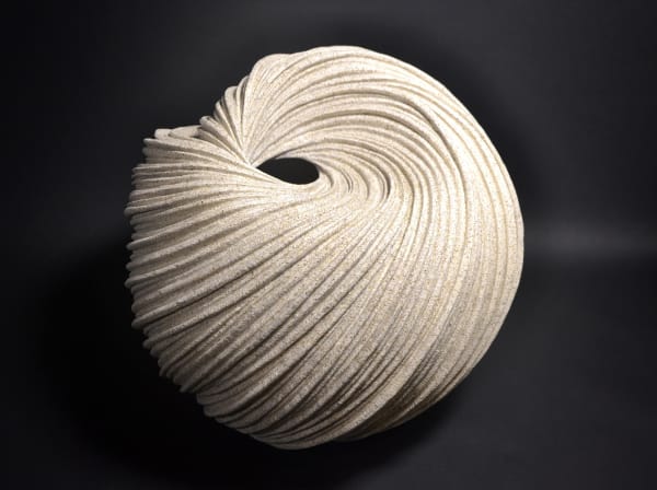 Sakiyama Takayuki (b. 1958) Chōtō; Listening to the Waves 2016 Stoneware with sand glaze 20.75 x 22.25 x 22 in. 53 x 56.5 x 56 cm. Sold