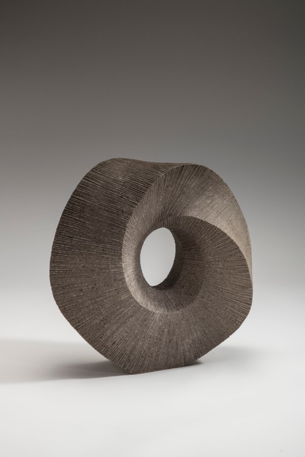 Hoshino Kayoko (b. 1949) CUT OUT - Ring 17-1 2017 Stoneware with ash glaze 18 x 18 1/2 x 9 1/4 inches Inv# 10634 SOLD