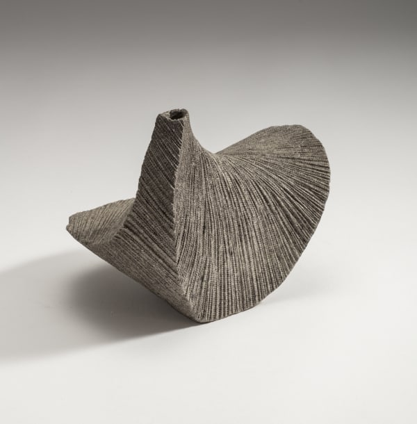 Hoshino Kayoko (b. 1949) Single Flower Vase 2017 Stoneware with ash glaze 6 3/4 x 7 3/4 x 8 3/4 inches Inv# 10649 SOLD