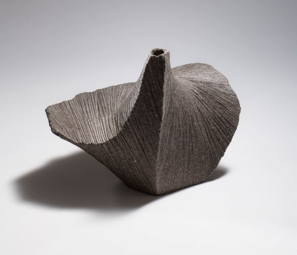 Hoshino Kayoko (b. 1949) Single Flower Vase 18-22 2018 Stoneware with ash glaze 7 1/2 x 8 1/2 x 11 inches Inv# 10671 SOLD