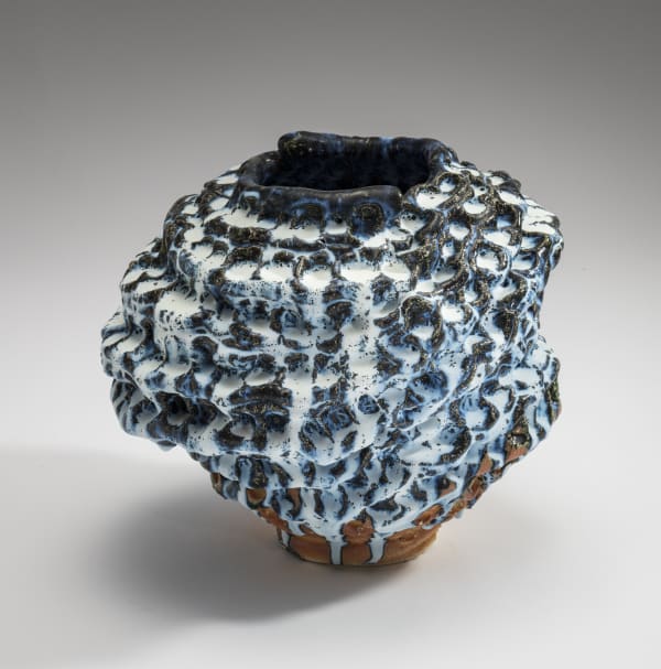 Hoshino Satoru (b. 1945) Spring Snow 17-8 2017 Glazed stoneware 13 1/2 x 15 x 13 1/2 inches Inv# 10656 SOLD