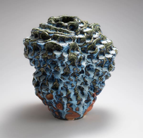 Hoshino Satoru (b. 1945) Spring Snow 18-4 2018 Glazed stoneware 13 3/8 x 12 1/8 x 13 inches Inv# 10670 SOLD