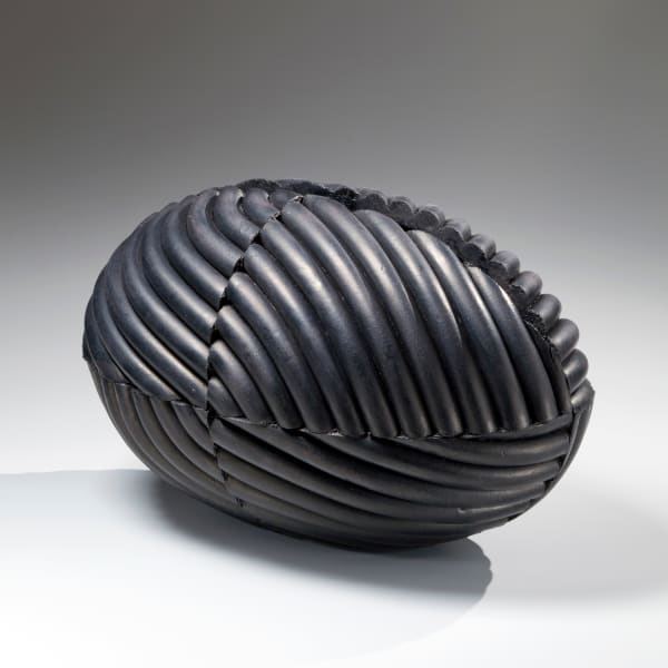 Imai Hyōe (b. 1951) Kokutō: Black Work 2015 2015 Black smoke-infused stoneware 13 3/8 x 23 1/4 x 13 3/8 inches SOLD