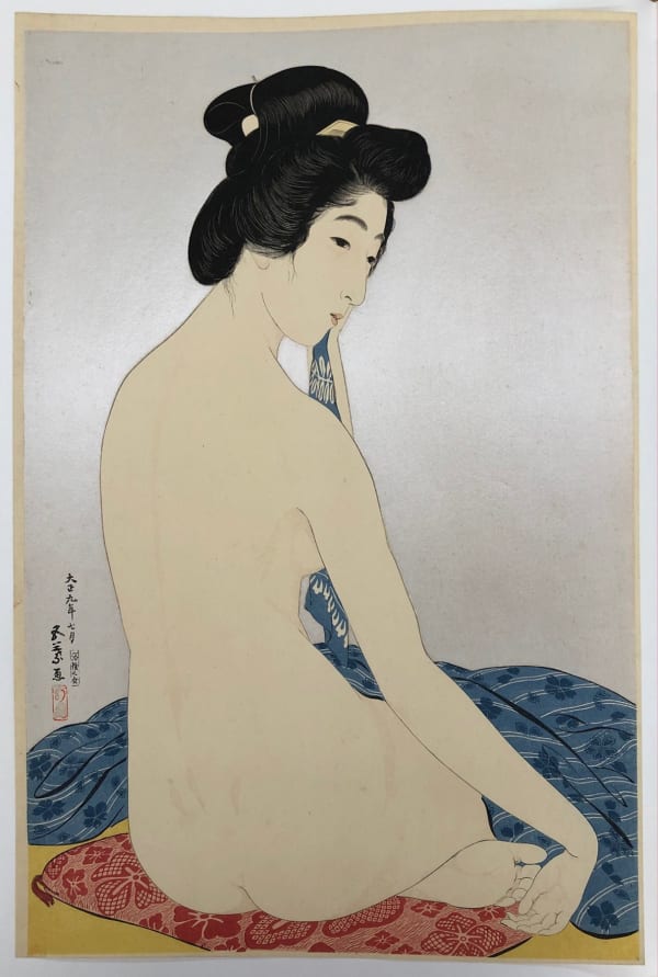 Hashiguchi Goyō (1880-1921) Woman After the Bath 1920 17 1/4 x 11 1/2 inches Inv# 10930 SOLD